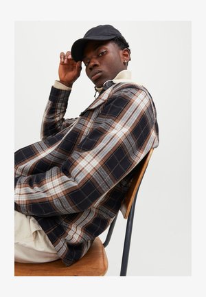 JACK & JONES Jjdarren Flannel Overshirt LS – Camicia Casual A Quadri Uomo – Colore Mocha Bisque, Taglia M – Con Tasche Sul Petto