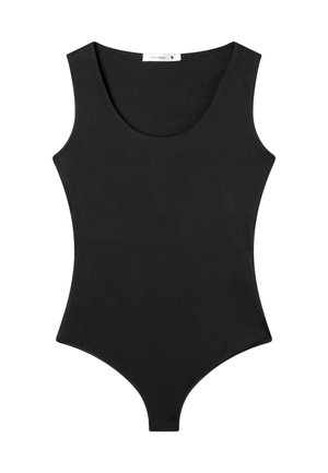 Body nero senza maniche con scollatura a giro e chiusure a scatto nell'area inguinale, taglia small di Terranova.