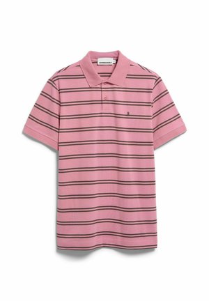 ARMEDANGELS, STRIPED POLO - Polo shirt - washed berry-granit