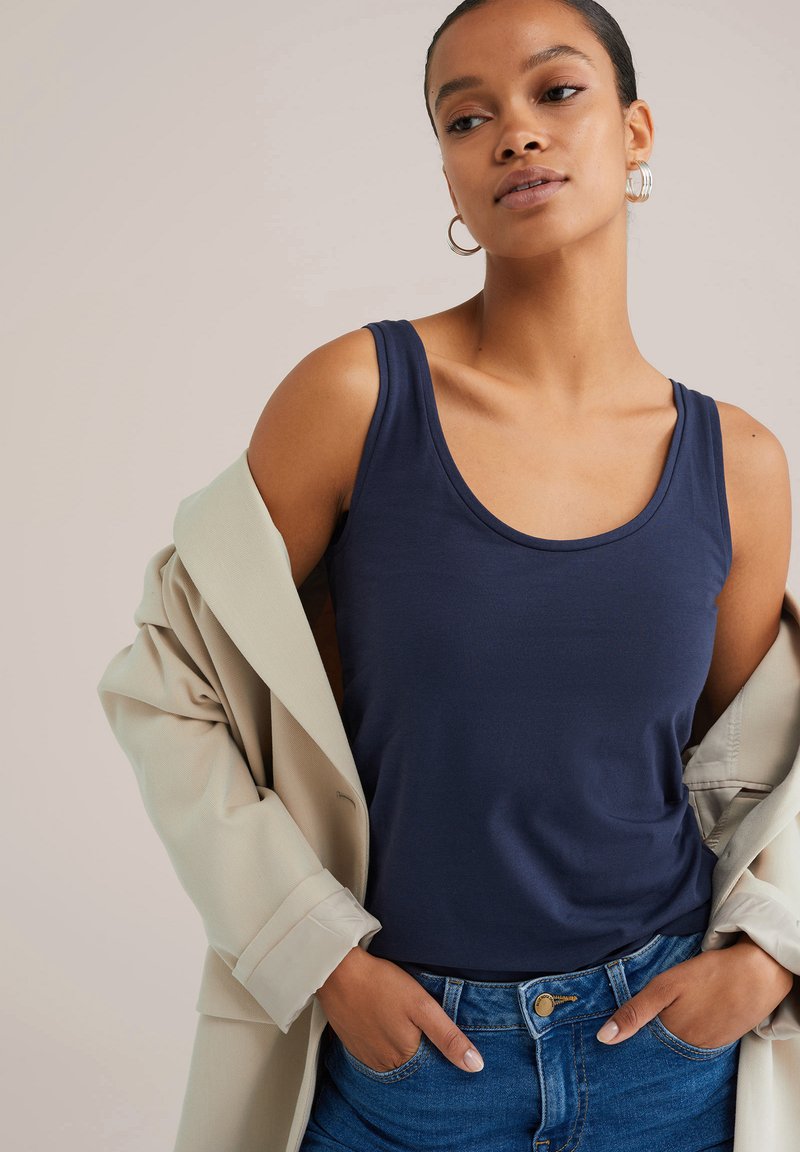 Débardeur femme bleu marine - Vêtements