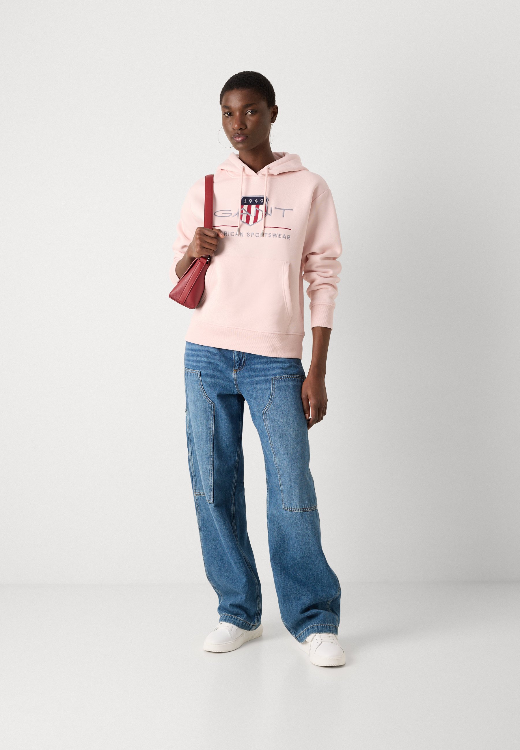 売れ筋商品|||ガント パーカー・スウェットシャツ レディース アウター ARCHIVE SHIELD HOODIE - Sweatshirt - salmon GANT ARCHIVE SHIELD HOODIE - Sweatshirt - salmon/rose clair