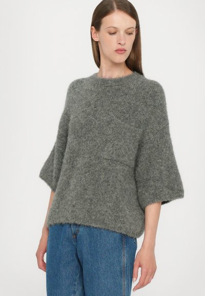 CLOSED CREW SHORT SLEEVE - Strickpullover - dark grey