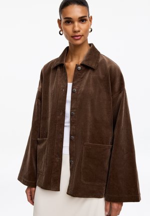 ARKET, ARKET RELAXED CORDUROY OVERSHIRT - Veste légère - dark mole