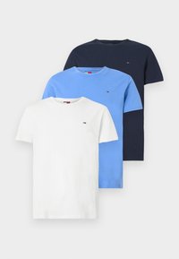 SLIM TEE 3 PACK - Basic T-shirt - ancient white/blue