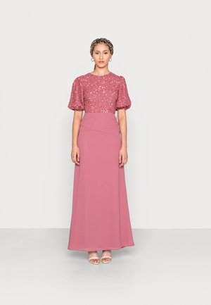 MAYA DELUXE PUFF SLEEVE OPEN BACK DRESS - Společenské šaty - desert rose