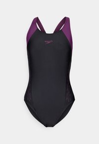 Speedo WOMENS HYPERBOOM SPLICE RACERBACK - Traje de baño - black/plum dandy