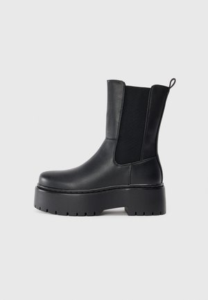 Even&Odd Wide Fit Platform bokacsizmák - black