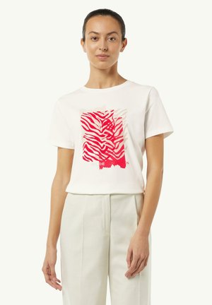 comma Print T-shirt - weiß