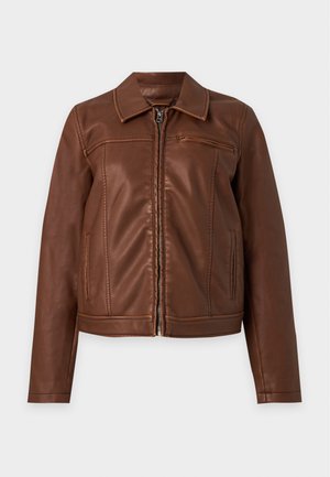 Hollister Co., CLASSIC - Μπουφάν από συνθετικό δέρμα - brown