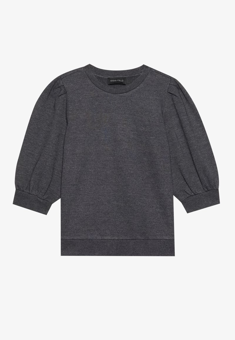 Anna Field T-shirt basic donkergrijs gemêleerd