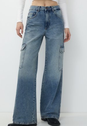 Flared Jeans - blue denim