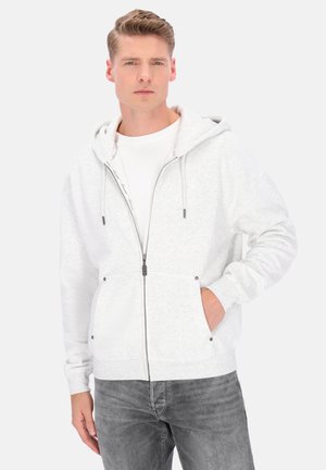 Tröja med dragkedja - offwhite melange