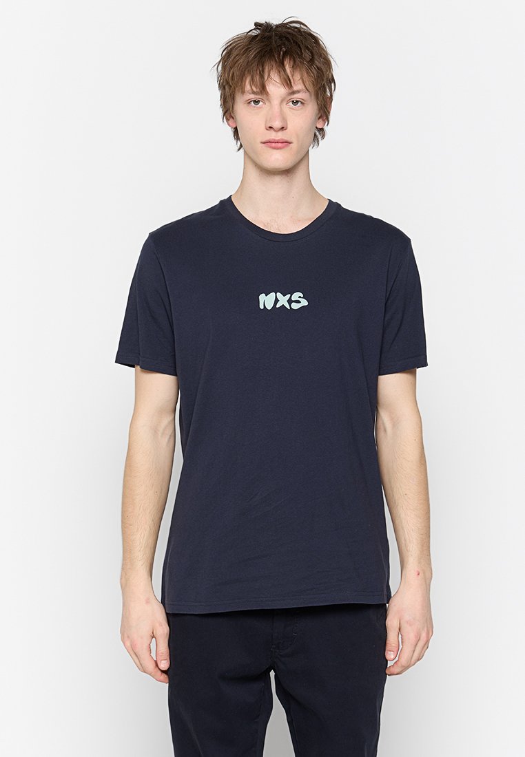 NO EXCESS T-shirt print donkerblauw
