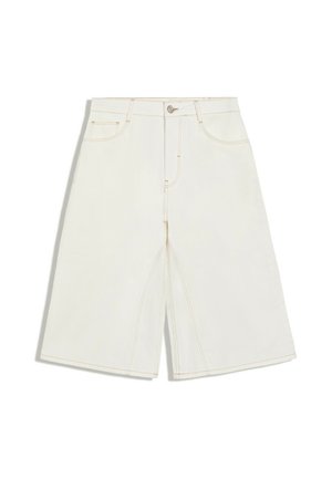 Bershka, DENIM SLOUCHY JORT - Jupe en jean - white