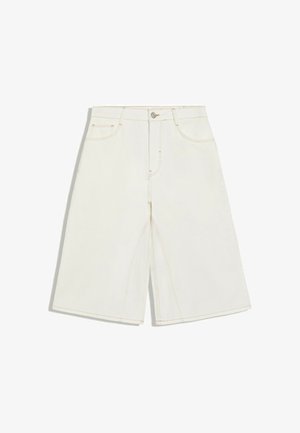 Bershka, DENIM SLOUCHY JORT - Gonna di jeans - white