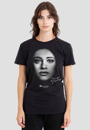 THE WITCHER YENNEFER FACE - Print T-shirt - black