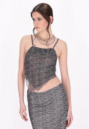 Top - white black
