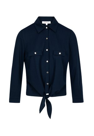 Morgan, MORGAN MORGAN TIED SHIRT WITH NOTCHED COLLAR - Hemdbluse - bleu marine