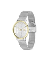 Lacoste 2H, SS CASE AND GP IP BEZEL, SILVER-WHITE DIAL WITH GP DETAILS,  - Reloj - silver-coloured