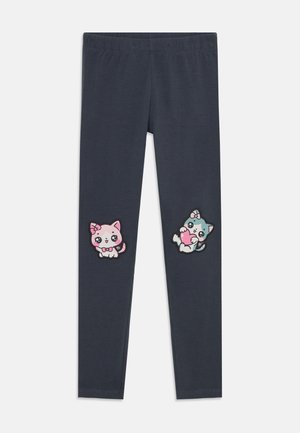 CAT APPLIQUE KNEEPATCH - Leggings - dark grey
