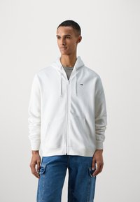 Tommy Jeans FLAG ZIP THRU - Hoodie - ancient white