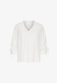 Selected, white w grey stripe