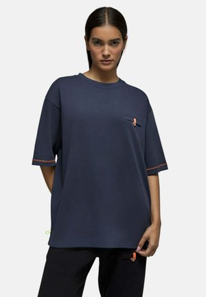 Saē, T-SHIRT AICHI NAVY FEMME - T-shirt basique - bleu