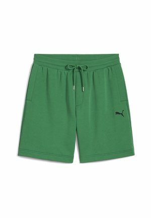 Rohelised puuvillased lühikesed püksid elastse vöökohtaga ja reguleeritava kangiga. Omab kahte külgtaskut ja musta Puma logo vasakul jalal.
