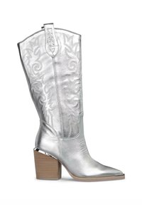 Cowboy-/Bikerboot - plateado
