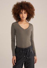 WE Fashion Hosszú ujjú felső - brown