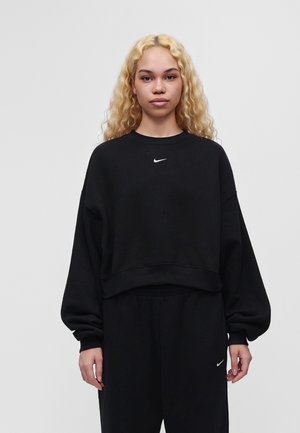 Nike Sportswear, CROP CREW - Суитшърт - total black/sail