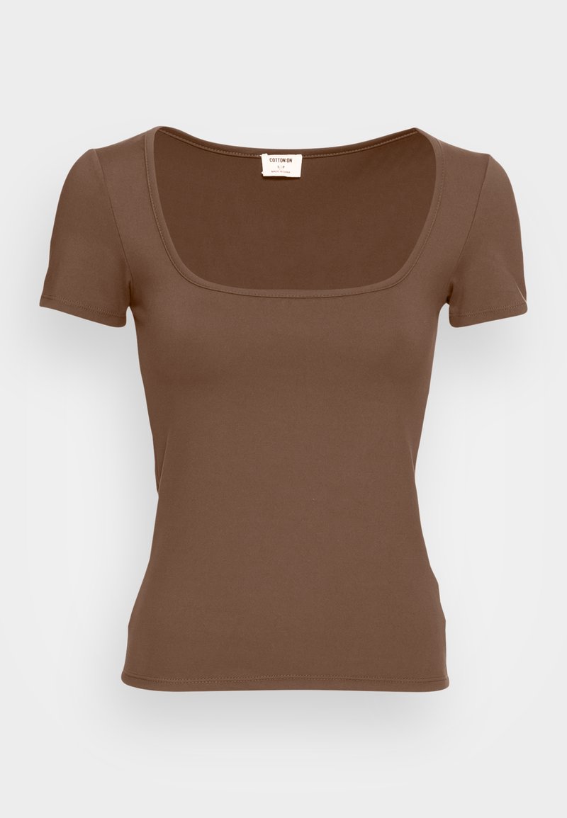 Damen T-Shirts | Cotton On WIDE SCOOP SHORT SLEEVE TEE T-Shirt basic brown/braun - EA02415 Damen T-Shirts | Cotton On WIDE SCOOP SHORT SLEEVE TEE T-Shirt basic brown/braun - EA02415
