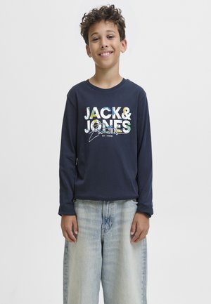 Jack & Jones Junior, JJGEPLAS TEE CREW NECK 2 PACK - Μπλούζα με μακριά μανίκια - sky captain/black