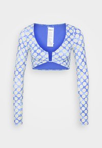ARTSY TILE CROP - Bikinitopp - dazzling blue