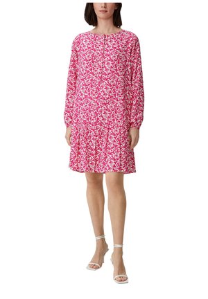 comma Freizeitkleid - pink/weiß