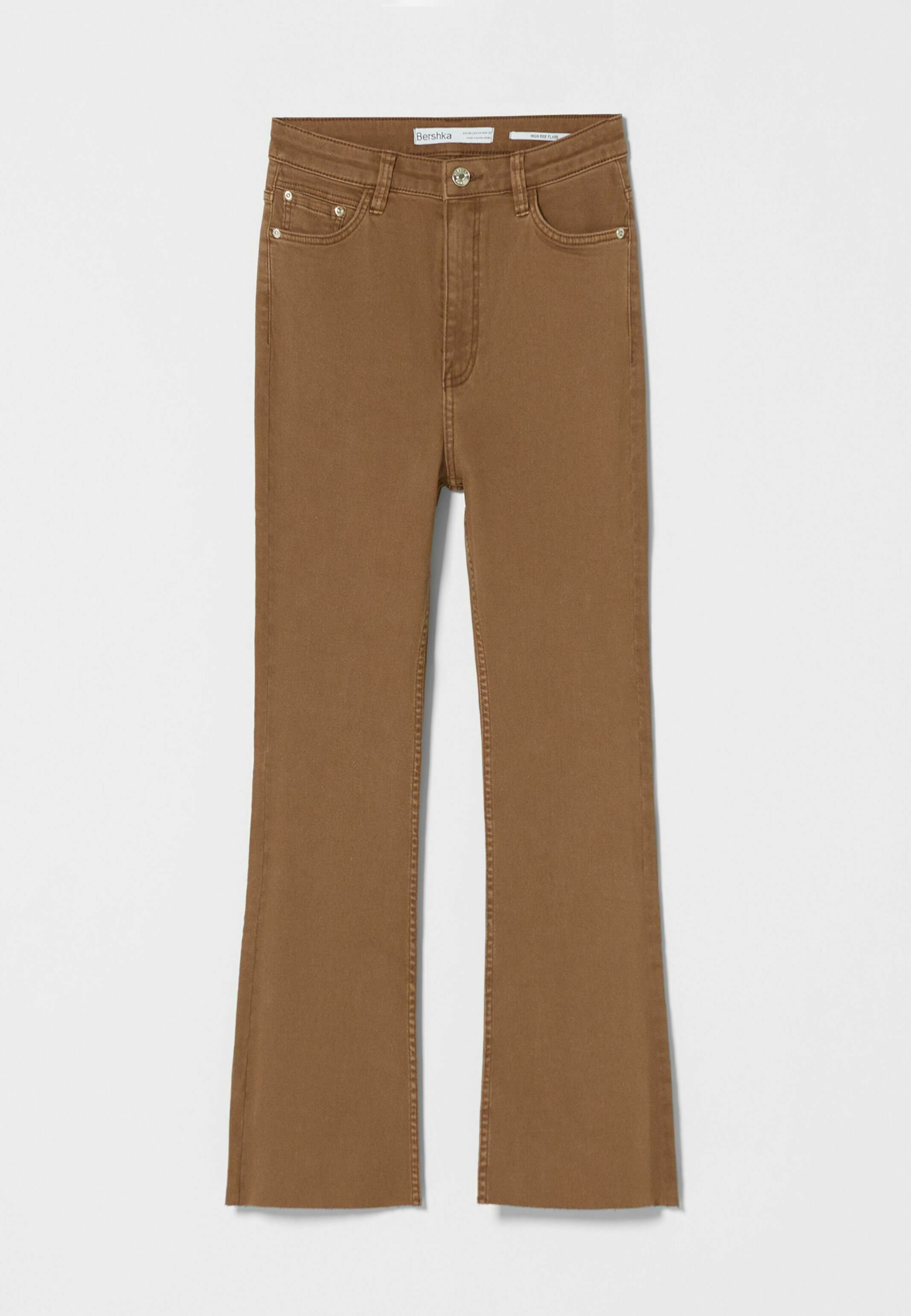 Bershka KICK FLARE TWILL - Pantaloni - brown/marrone - Zalando.it