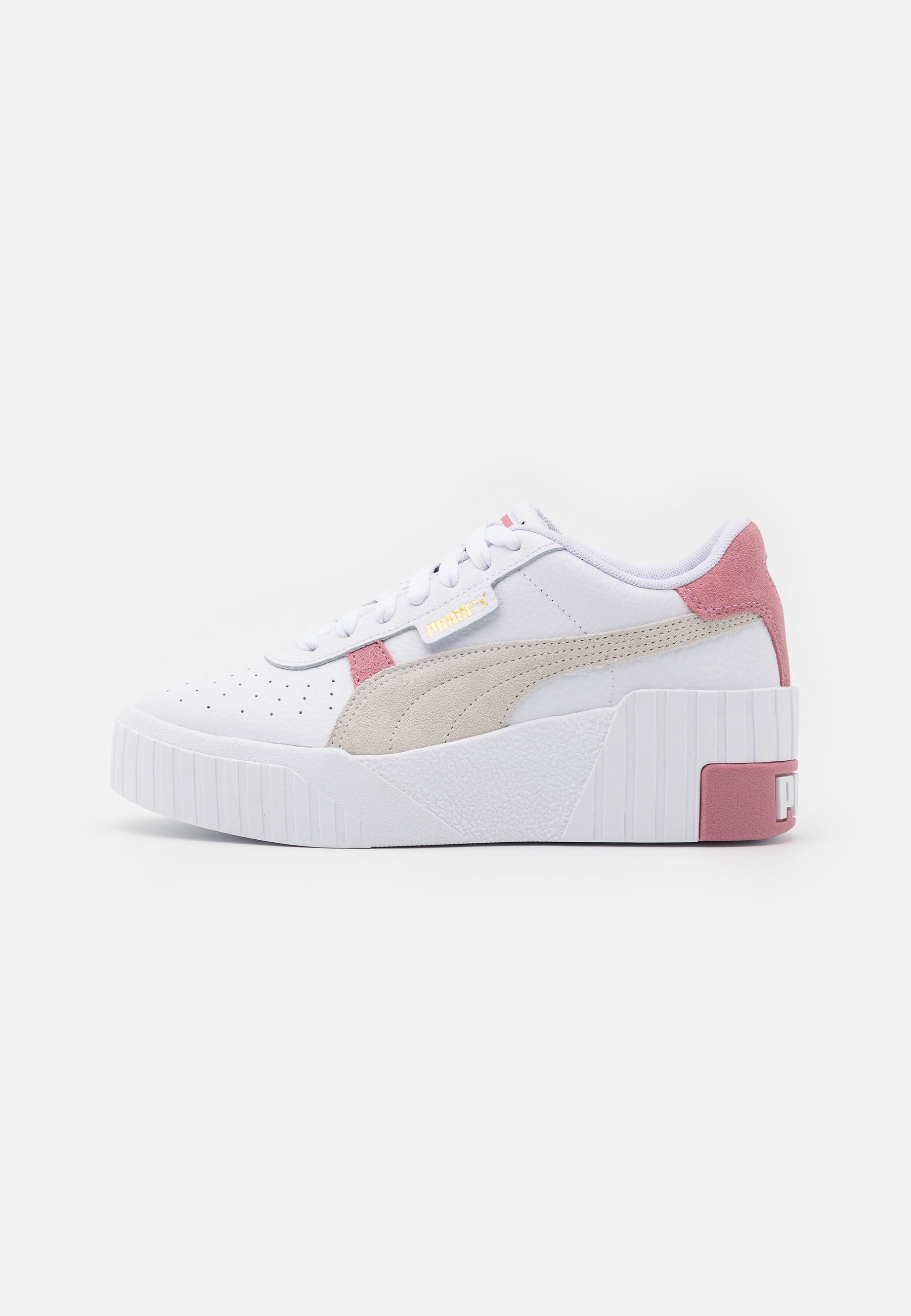 Puma CALI WEDGE MIX - Sneakers laag - white/foxglove/wit - Zalando.nl