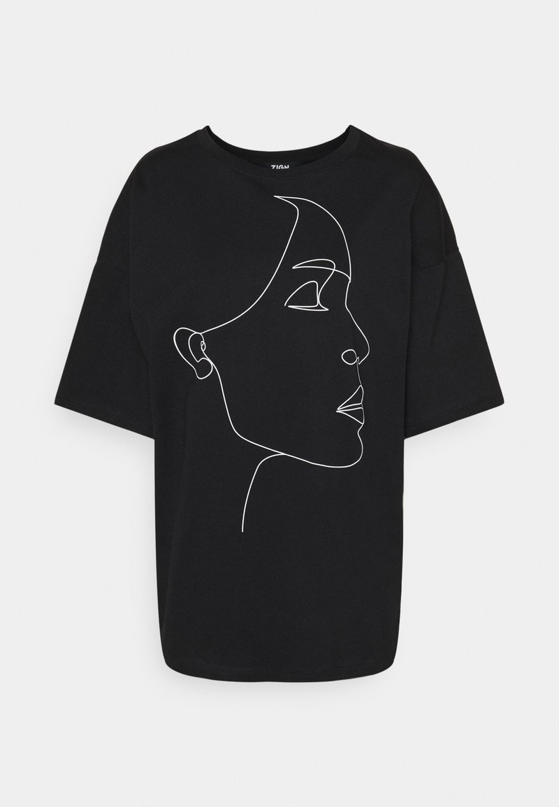 Damen T-Shirts | Zign T-Shirt print black/schwarz - JM67250 Damen T-Shirts | Zign T-Shirt print black/schwarz - JM67250