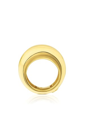 Bague en or au design lisse et arrondi, avec une surface brillante et polie et un centre creux. Aucuns motifs ou accents visibles.