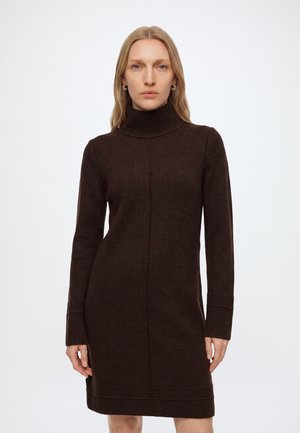 TOM TAILOR, Рокля тип пуловер - java dark brown melange