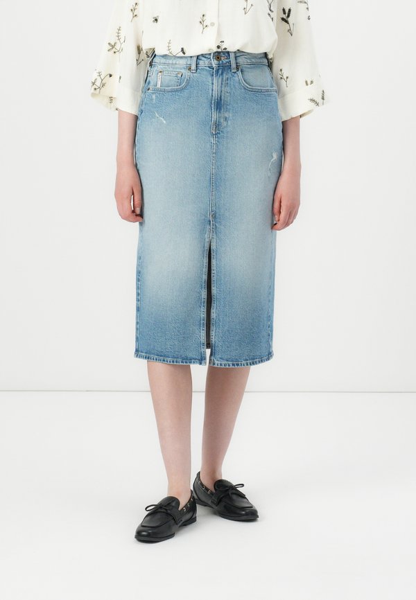 MIDI SKIRT - Denim skirt - denim