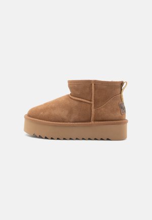 DIDDY YOUNG - Bottines à plateau - tobacco brown