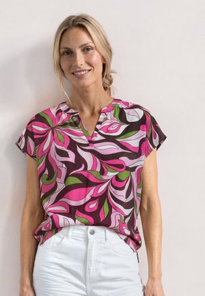 Street One, BLUSENSHIRT MIT SPLIT NECK UND PRINT - Blouse - magenta dream