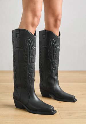 Bottines de cowboy / motard - black
