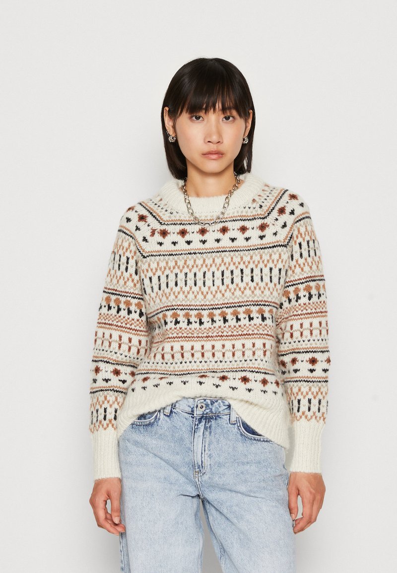Onlama Life Ls O Neck Ruffle Black Detail Birch