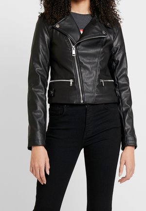 Jacka i konstläder - black