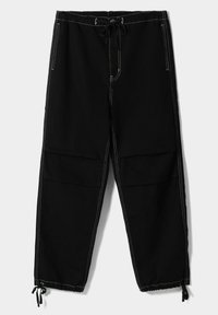 Bershka - PARACHUTE  - Straight leg -farkut - black - 4