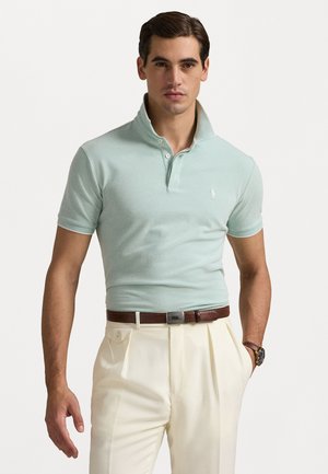 CUSTOM SLIM FIT STRETCH OXFORD MESH POLO - Polo - celadon/white