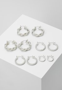 ONLY ONLCRISTEL CREOLE EARRINGS 5 PACK - Brincos - silver-coloured