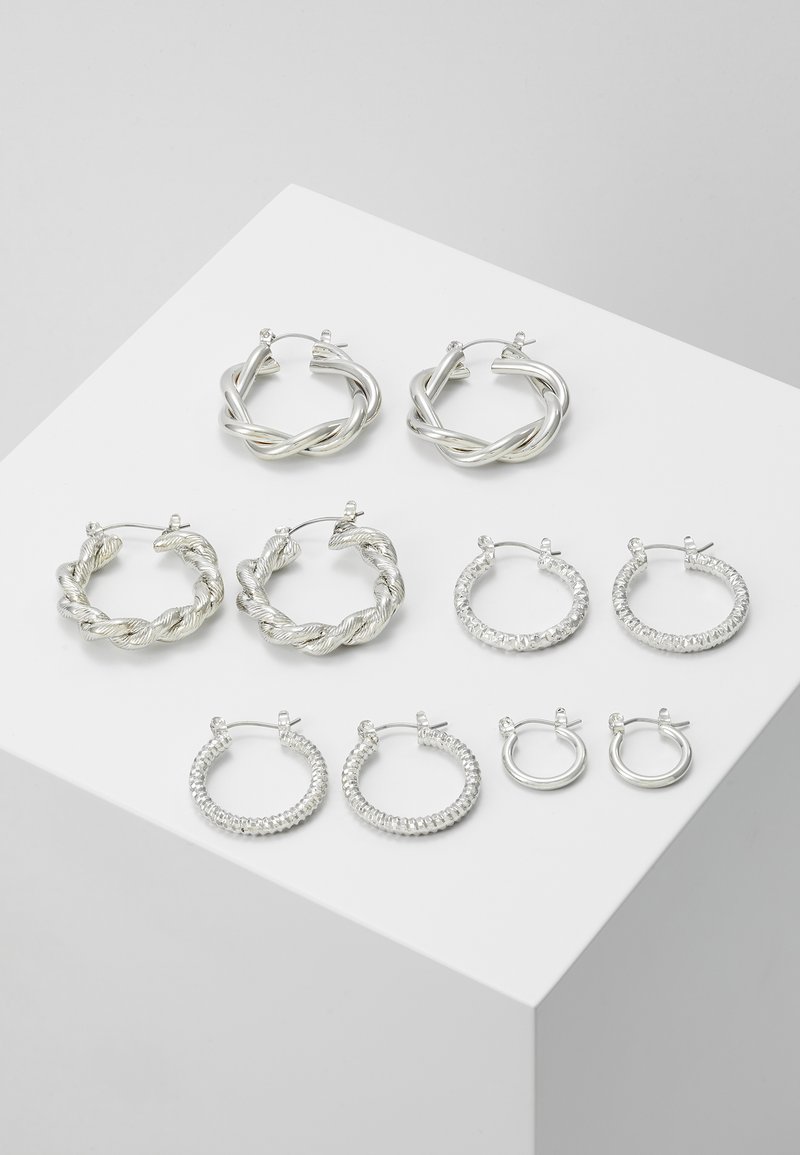 ONLY ONLCRISTEL CREOLE EARRINGS 5 PACK - Brincos - silver-coloured